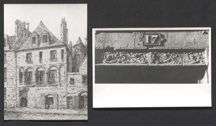 [Gravure : rue Briçonnet ; fronton du 17 rue Paul-Louis Courier].