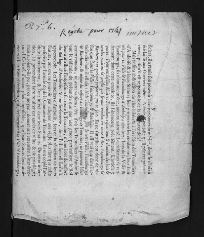 Collection du greffe. Baptêmes, mariages, sépultures, 1764