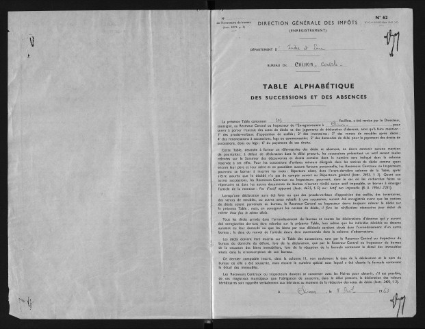 1963-1965 – N° d'origine : 26