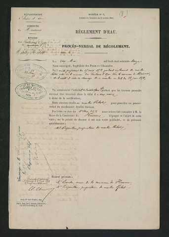 Procès-verbal de récolement (10 mai 1872)