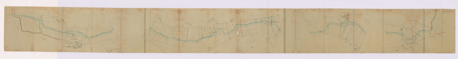 Plan général de la rivière de l'Indre, dans la commune de Monts (29 octobre 1851)