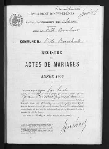 Mariages, 1906-1922