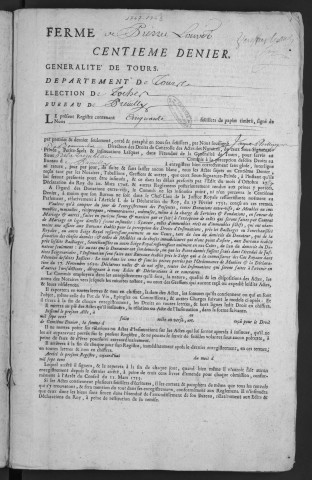 Centième denier et insinuations suivant le tarif (16 octobre 1747-22 janvier 1749)