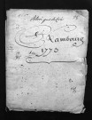 Collection du greffe. Baptêmes, mariages, sépultures, 1773-1774
