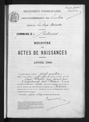 Balesmes. Naissances, 1906-1910