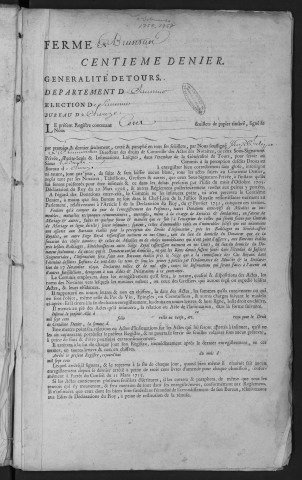 Centième denier et insinuations suivant le tarif (18 novembre 1755-17 août 1757)