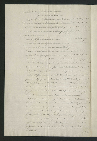 Arrêté préfectoral valant règlement d'eau (22 novembre 1828)