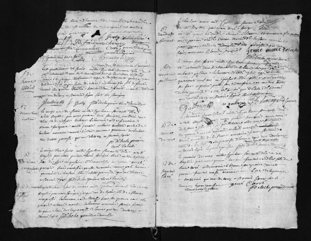 Collection du greffe. Baptêmes, mariages, sépultures, 1770