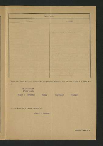 Procès-verbal de récolement (28 mars 1939)