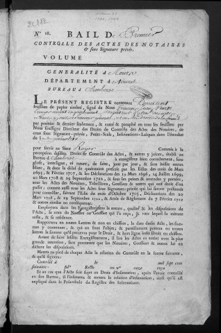 1764 (22 juin) - 1765 (3 août)