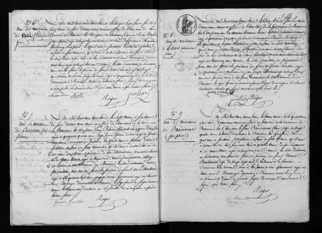 Naissances, 1833-1855 - Lacune : actes n° 22 à 25 de l'année 1852