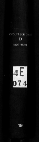 Décès, 1807-1832 - Lacune : actes n° 85 à 90 de l'année 1823