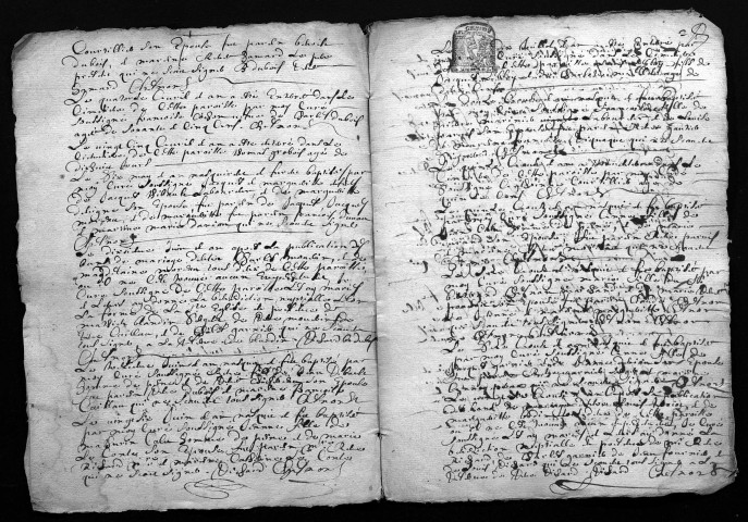 Collection du greffe. Baptêmes, mariages, sépultures, 1686