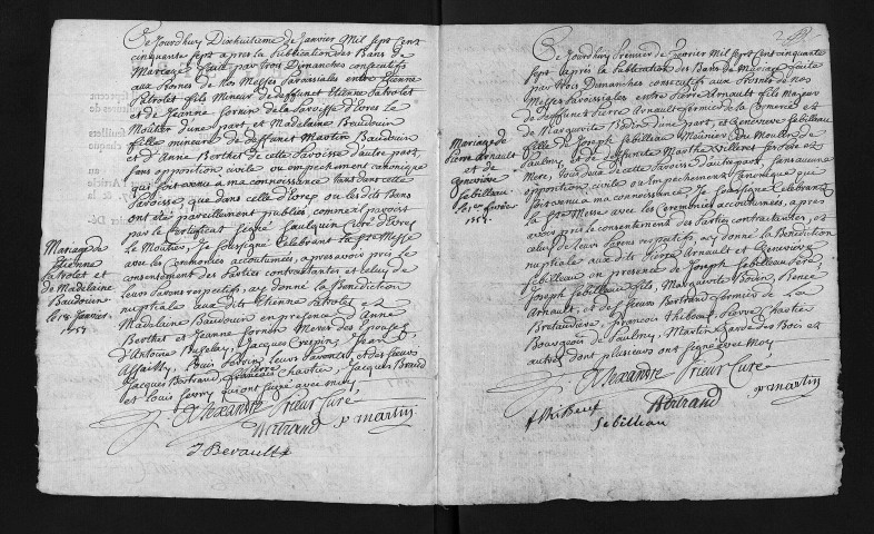 Collection du greffe. Baptêmes, mariages, sépultures, 1757