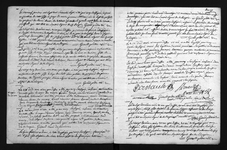 Collection du greffe. Baptêmes, mariages, sépultures, 1767