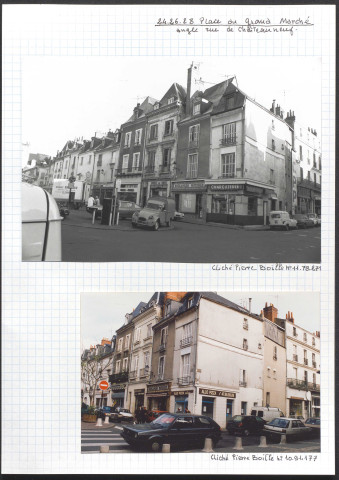 Angle des 24, 26, 28 place du Grand Marché et de la rue Châteauneuf.