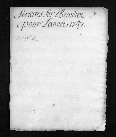 Collection du greffe. Baptêmes, mariages, sépultures, 1747