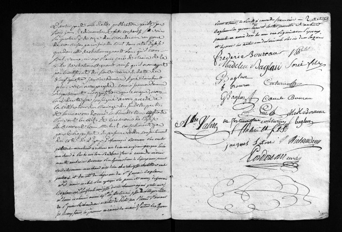 Collection du greffe. Baptêmes, mariages, 1789