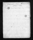 Collection du greffe. Baptêmes, mariages, sépultures, 1730