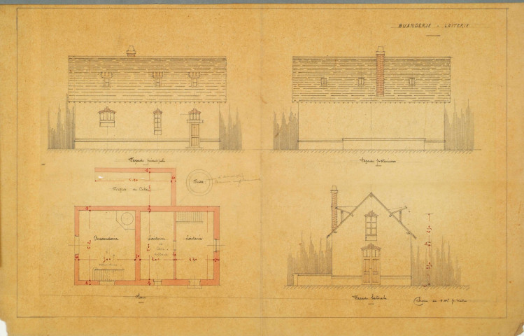 Chaumont-sur-Loire. Château. Construction et aménagement de la ferme, des servitudes et d'un garage automobile. Propriétaire : Prince de Broglie. Architecte : Marcel Boille. Pièces écrites.
