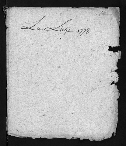 Collection du greffe. Baptêmes, mariages, sépultures, 1778