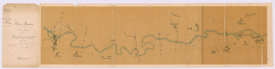Plan général de la rivière de l'Indre, dans les communes de Loches et Chambourg (29 septembre 1851)