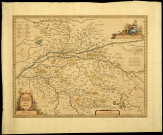 Carte du duché de Touraine « turonensis ducatus », Amstelodami apud Joannem Iansonium, avec texte latin au verso (en couleur).