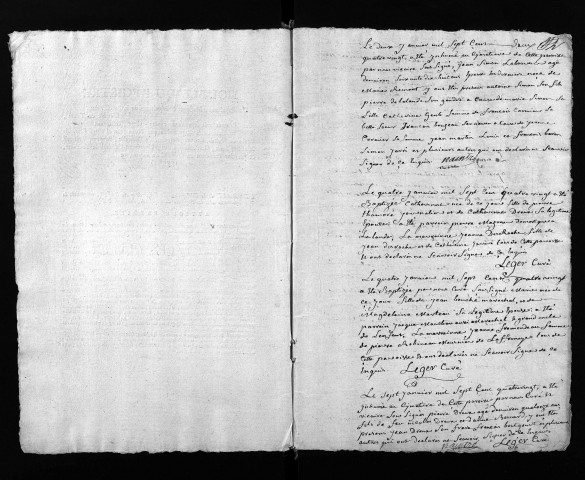 Collection du greffe. Baptêmes, mariages, sépultures, 1780