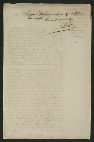 Procès-verbal de visite (22 août 1829)