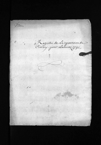 Collection du greffe. Baptêmes, mariages, sépultures, 1741