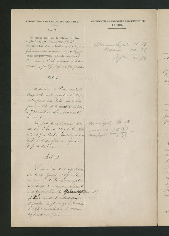 Projet de règlement ayant valeur de règlement (20 mai 1880)