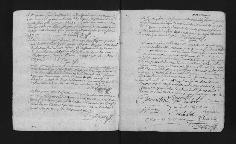 Collection du greffe. Baptêmes, mariages, sépultures, 1775-3 janvier 1776