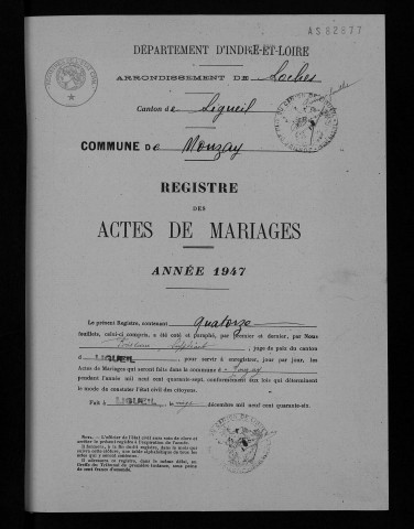 Mariages, 1947