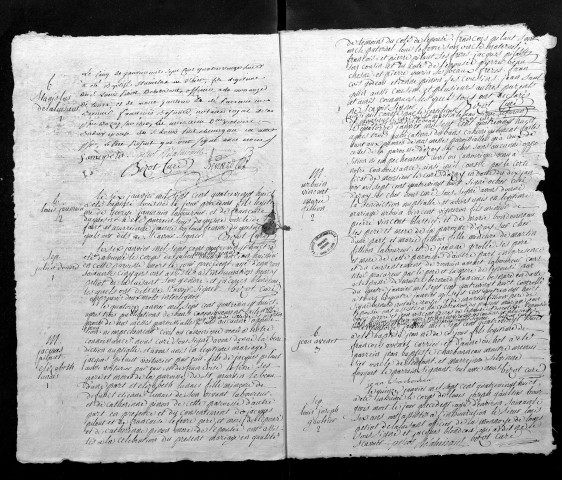 Collection du greffe. Baptêmes, mariages, sépultures, 1788