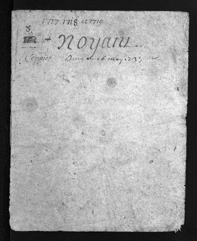 Collection du greffe. Baptêmes, mariages, sépultures, 1717-1719