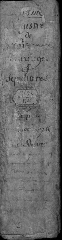 Collection communale. Baptêmes, mariages, sépultures, 1692-1726