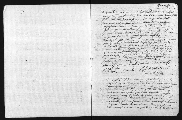 Collection du greffe. Baptêmes, mariages, sépultures, 1777