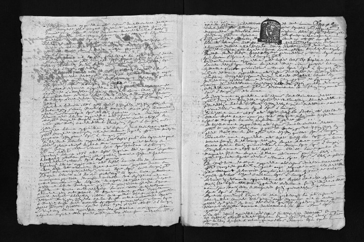 Collection du greffe. Baptêmes, mariages, sépultures, 1686