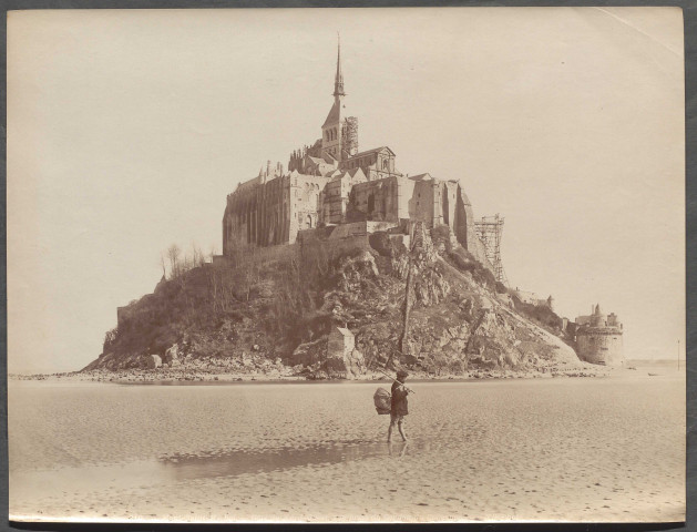 Le Mont-Saint-Michel (Manche). Chantier de restauration, partie Ouest.