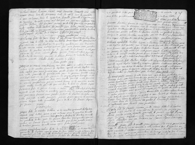 Collection du greffe. Baptêmes, mariages, sépultures, 1701