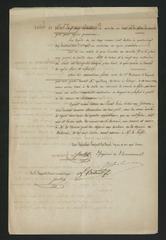 Vérification de la conformité des travaux exécutés (8 décembre 1847)