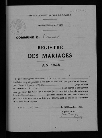 Mariages, 1944