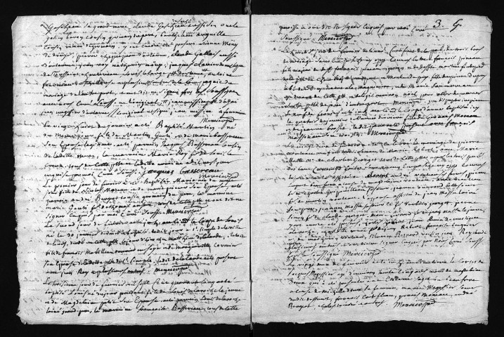 Collection du greffe. Baptêmes, mariages, sépultures, 1745