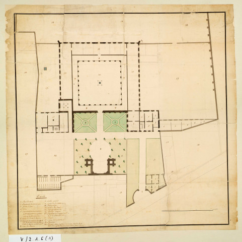 2 plans d'aménagement de l'ancien couvent de la Visitation avec emplacement prévu pour la bibliothèque, le musée et l'école de dessin.