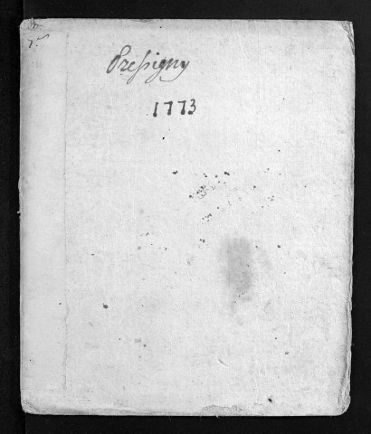 Collection du greffe. Baptêmes, mariages, sépultures, 1773