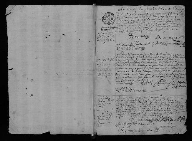 Collection communale. Baptêmes, mariages, sépultures, 1674-1680