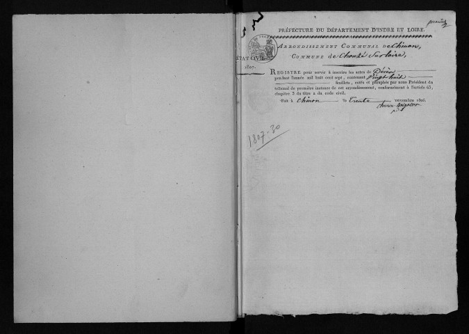 Décès, 1807-1832 - Lacune : actes n° 85 à 90 de l'année 1823