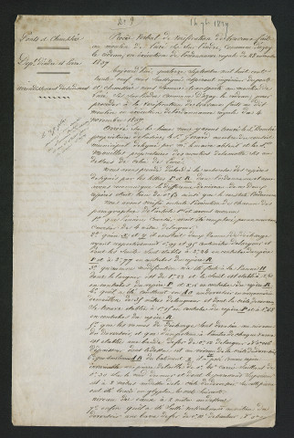 Procès-verbal de vérification (14 septembre 1839)
