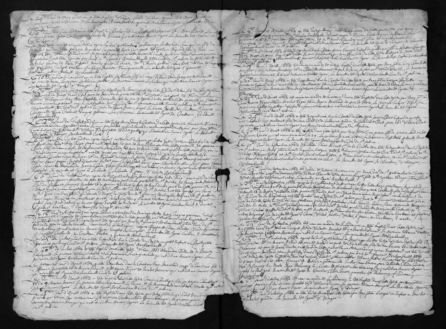 Baptêmes, mariages, sépultures, 1682 - Les années 1676-1681 sont lacunaires dans la collection du greffe