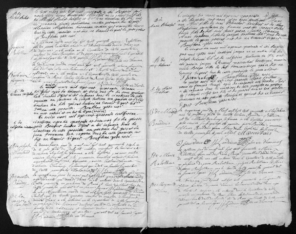 Collection du greffe. Baptêmes, mariages, sépultures, 1740-1741